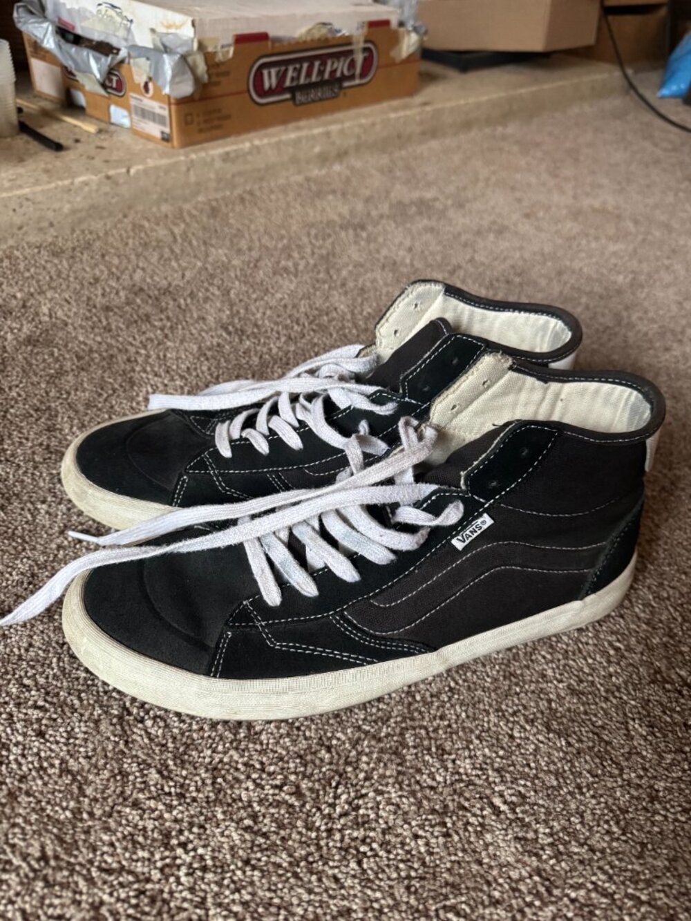VANS Sk8 Hi Top Canvas Shoe Sneaker Unisex M10.5 W12